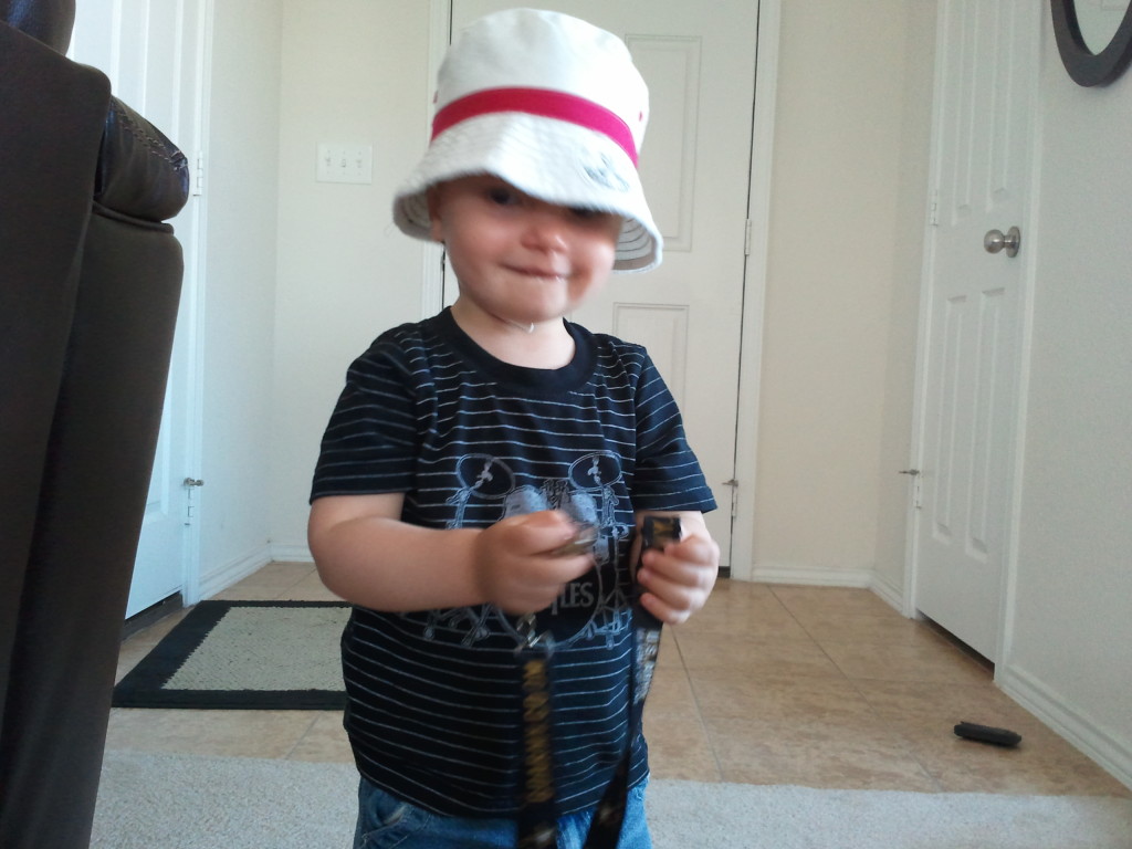 He loves hats!