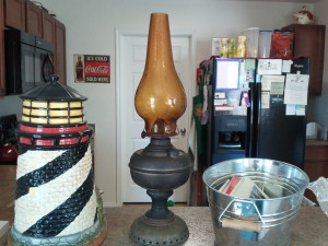 Old oil lamp.